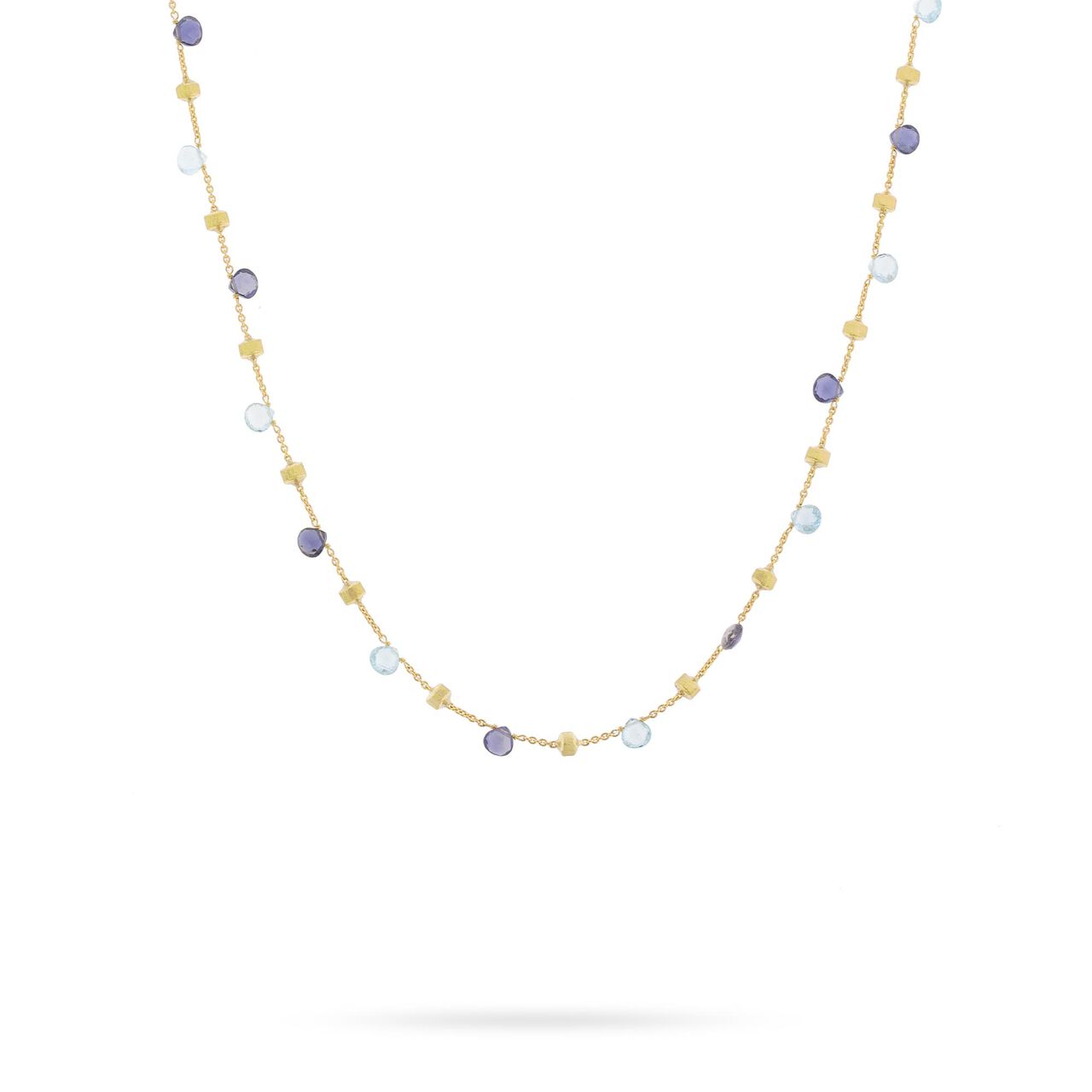 marco bicego paradise collection yellow gold iolite and blue topaz necklace cb1155 mix240 y image number 0