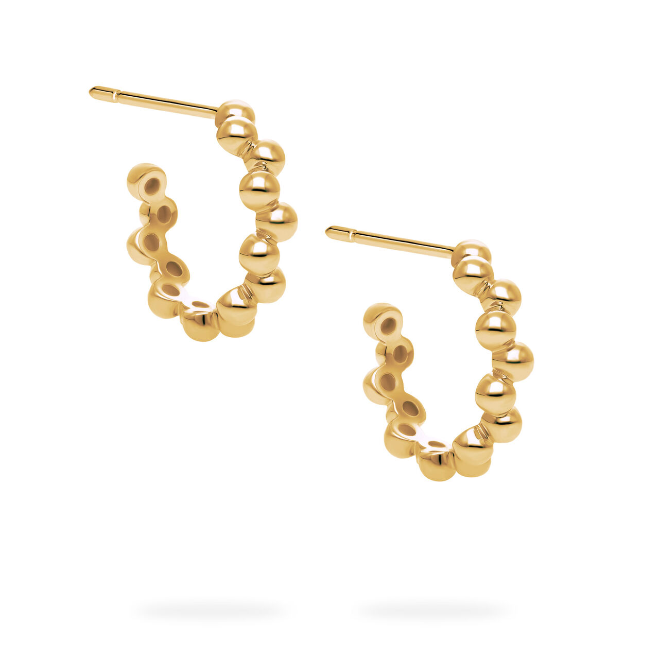 Birks Iconic Yellow Gold Splash 15 mm Hoop Earrings image number 3