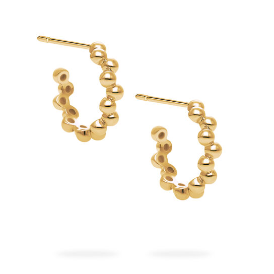 Birks Iconic Yellow Gold Splash 15 mm Hoop Earrings image number 3