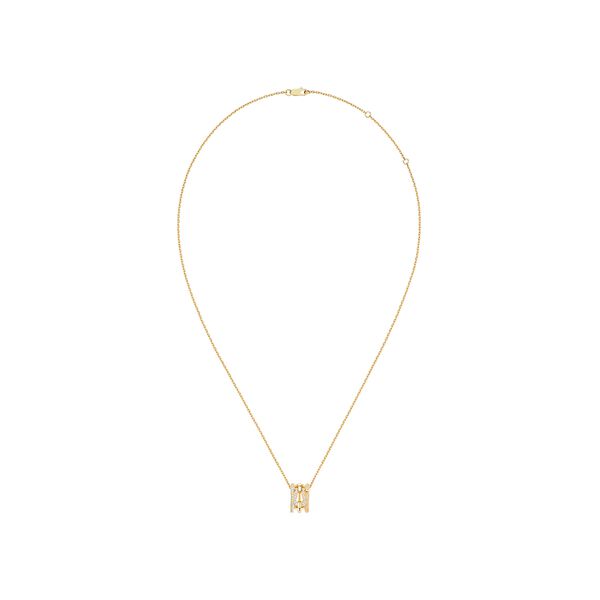 Force 10 Rise Small Yellow Gold and Diamond Pav&eacute; Pendant