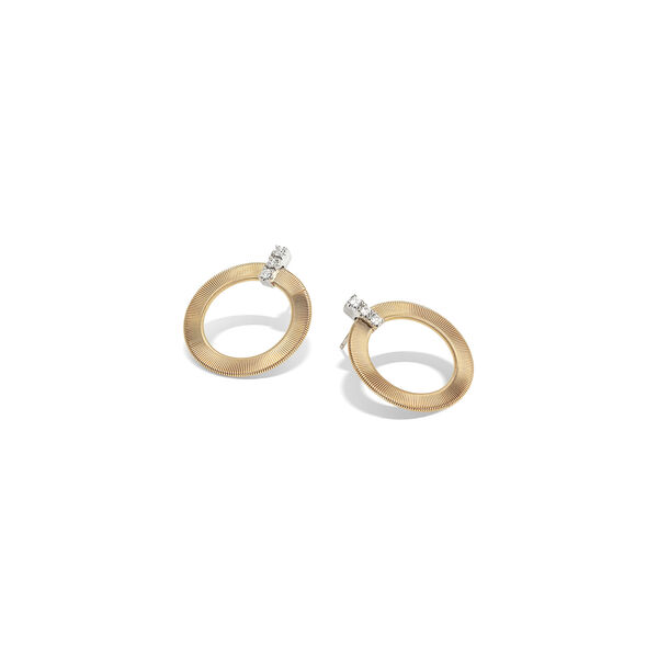 Boucles d'oreilles Masai en or jaune avec diamants
