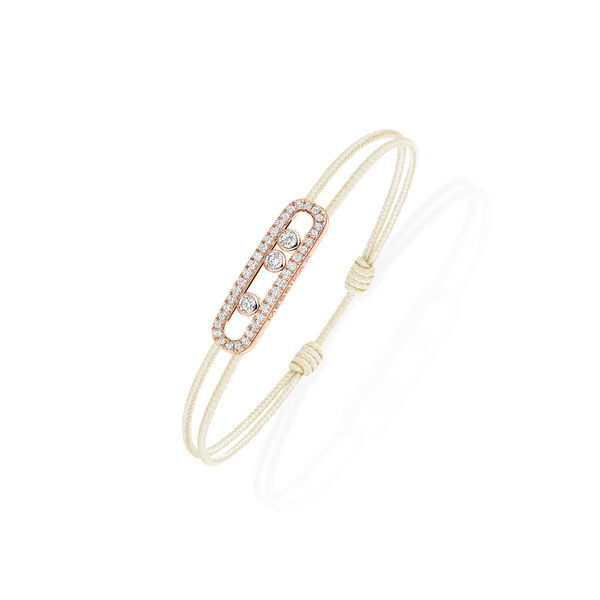 Bracelet Care(s) en or rose avec pavé de diamant