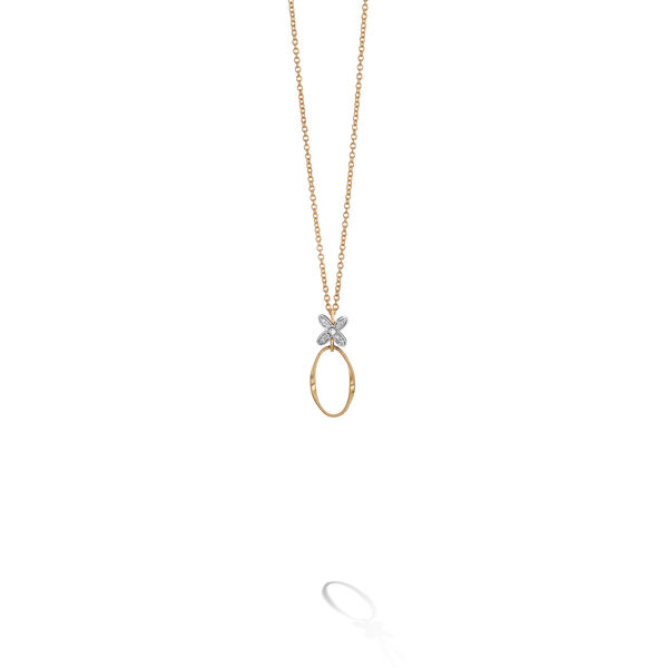 Pendentif Marrakech Onde Fleuris en or jaune avec diamants