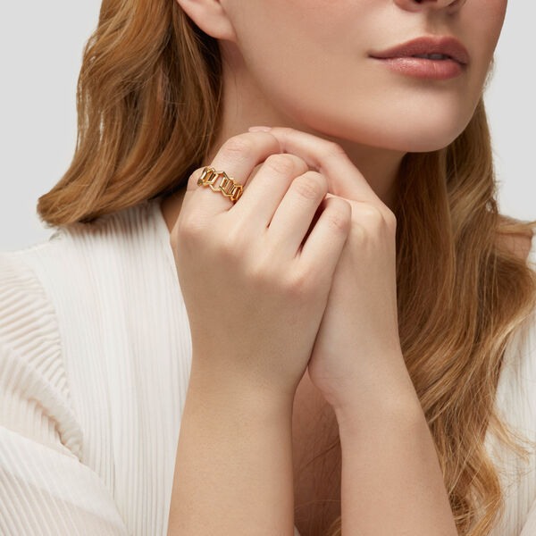 Yellow Gold Link Ring