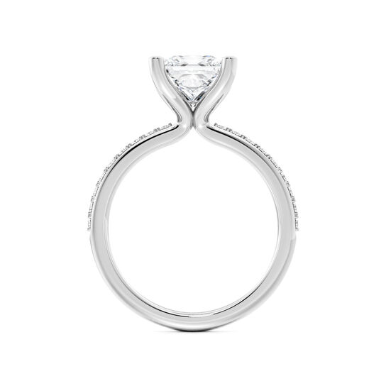 Birks Ros&eacute;e du Matin Princess-Cut Solitaire Diamond Engagement Ring in Platinum image number 2