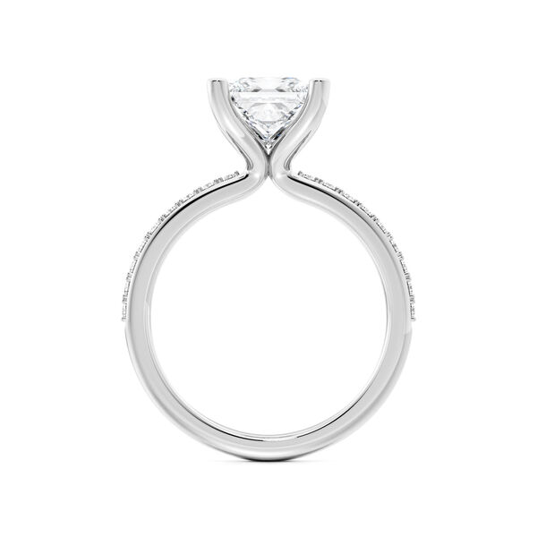Princess-Cut Solitaire Diamond Engagement Ring in Platinum
