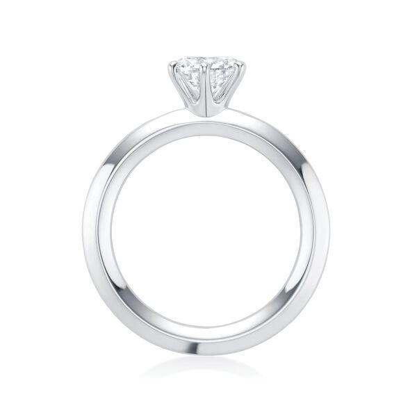 White Gold Round Solitaire Diamond Engagement Ring