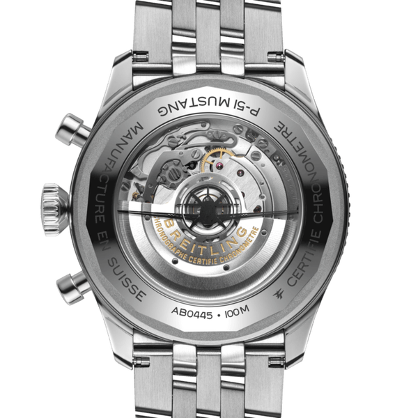 Super AVI P-51 Mustang B04 Automatic Chronograph GMT 46 mm Stainless Steel