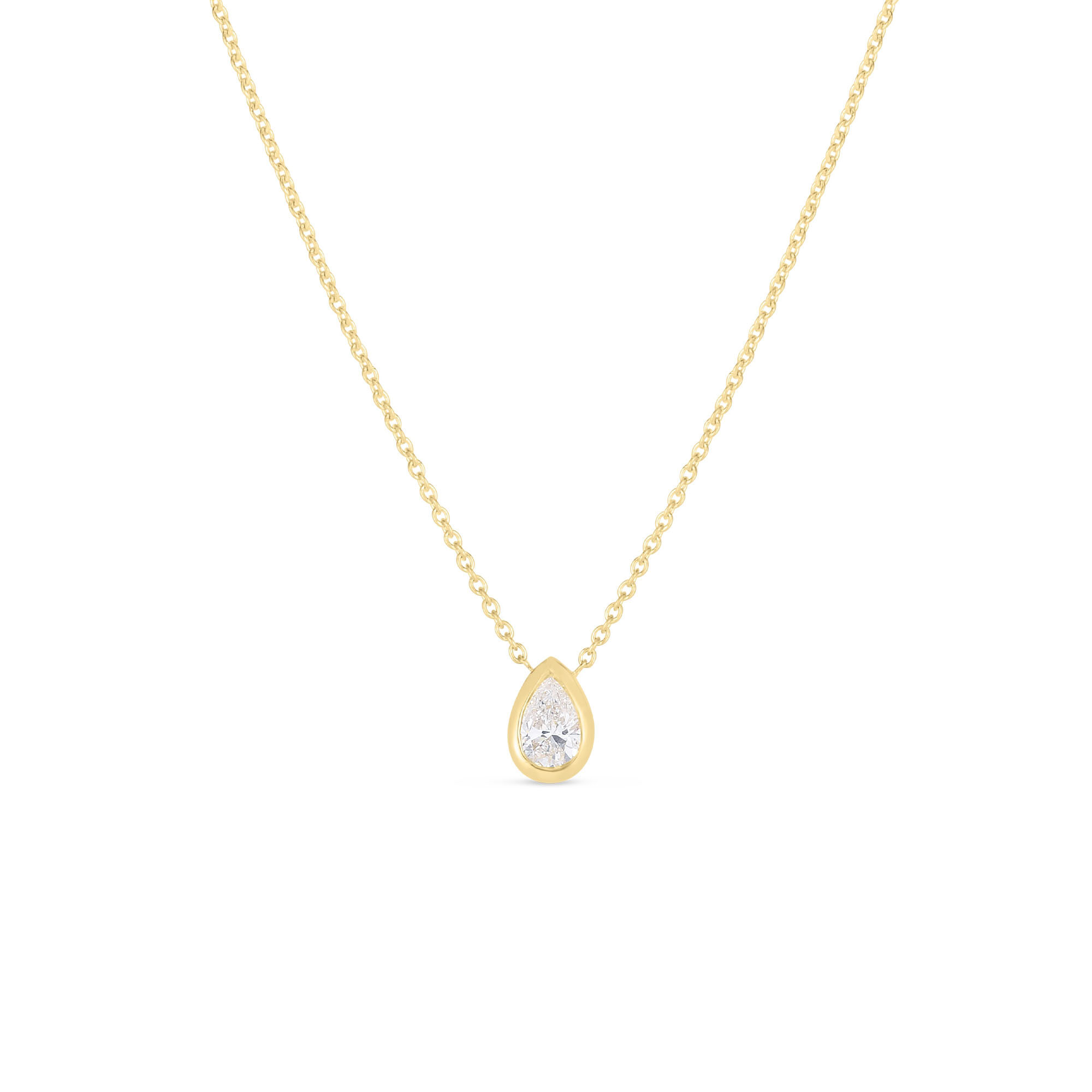 Pear diamond necklace gold sale