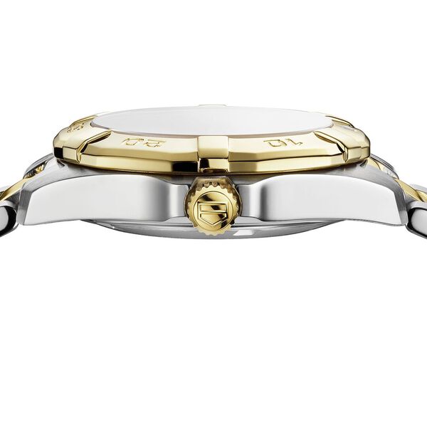 Aquaracer 32 mm quartz en acier inoxydable et plaqué or jaune avec diamants