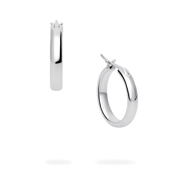 Sterling Silver 15 mm Huggie Earrings