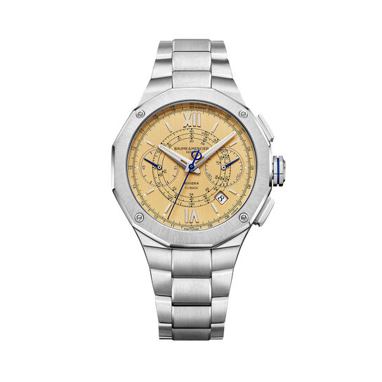 Men's Baume & Mercier Riviera Flyback Automatic Chronograph 41 mm Stainless Steel Watch, front view image number 0