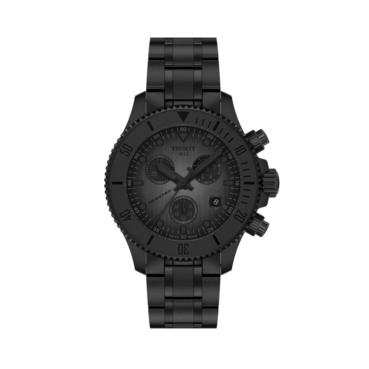 Tissot Seastar 1000 38 mm chronographe quartz en acier inoxydable PVD image number 0