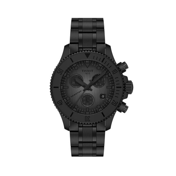 Seastar 1000 Quartz Chronograph 38 mm PVD Stainless Steel