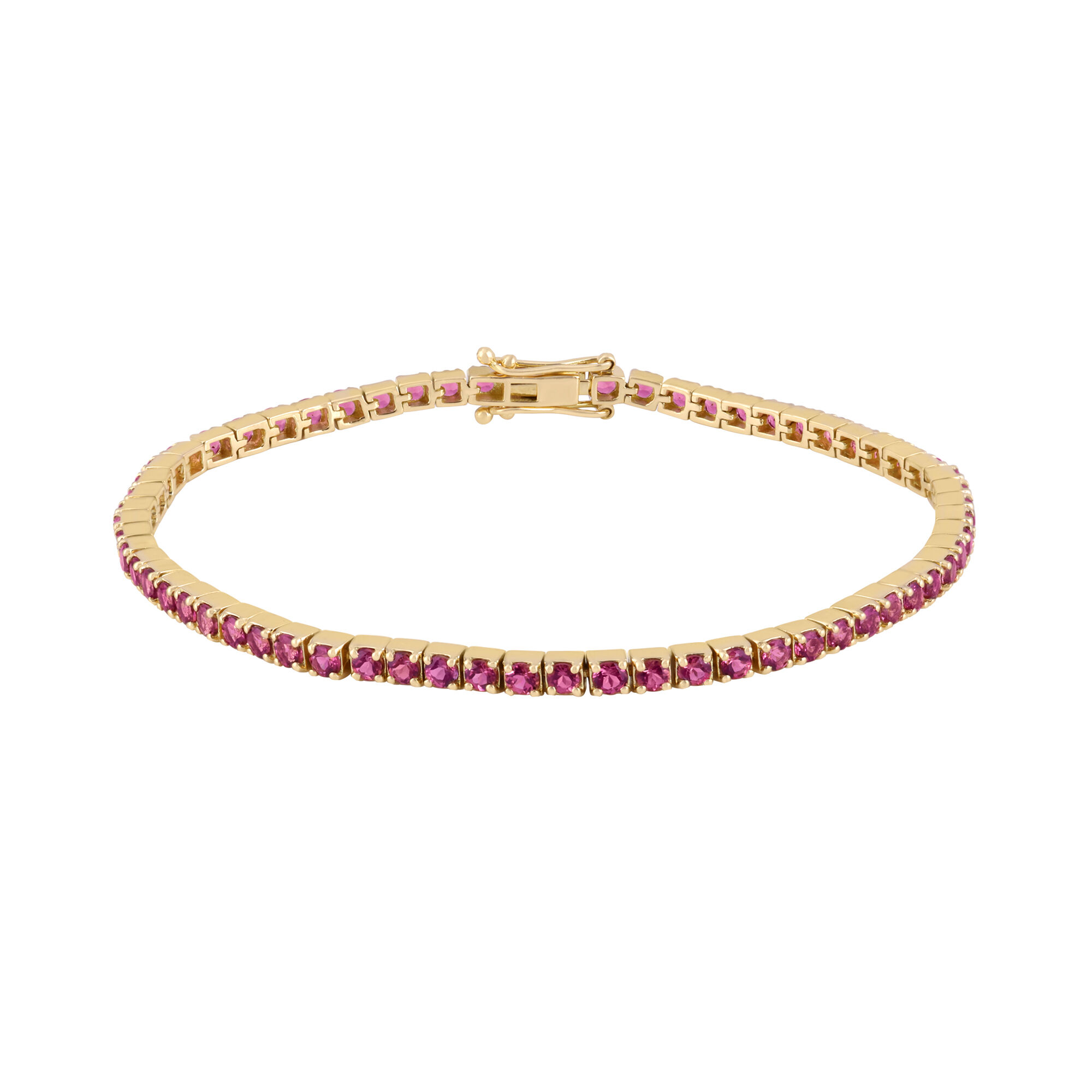 Pink Tourmaline Line Bracelet