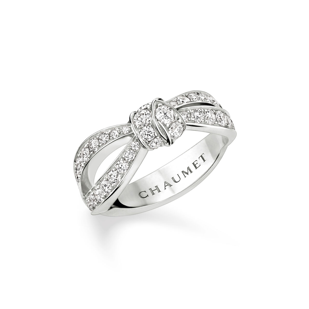 maison birks chaumet liens seduction white gold diamond pave ring 083054 image number 0