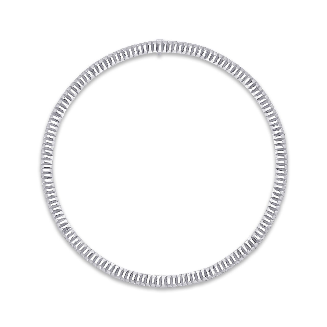 Silver Textured Necklace image number 0