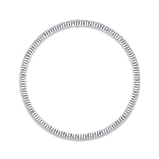 Silver Textured Necklace image number 0