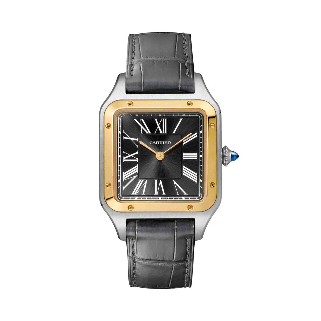 cartier santos dumont large limited edition manual 43 yellow gold steel w2sa0015 front image number 0