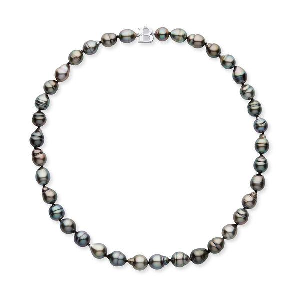 Collier de perles 8-10 mm de Tahiti en or blanc