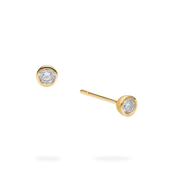 Boucles d'oreilles en or jaune avec diamants