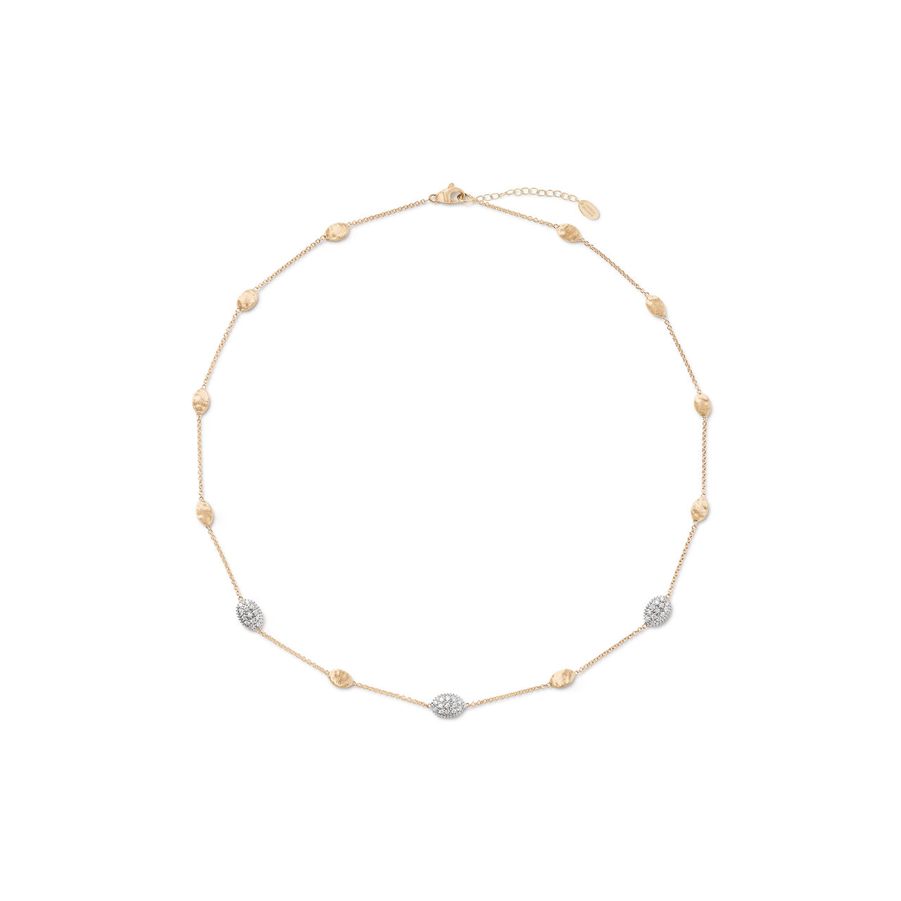 Siviglia Yellow Gold and Diamond Pavé Necklace image number 0