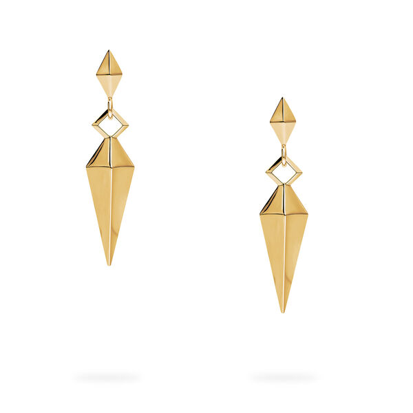 Clous d'oreilles en or jaune avec perles