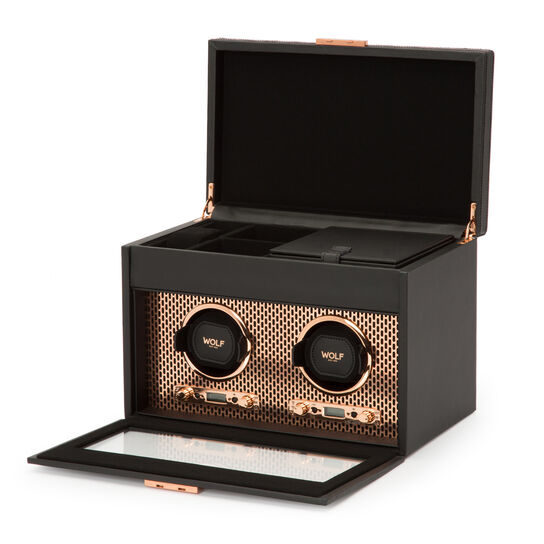 Axis Copper 2 Piece Watch Winder with Storage image number 1