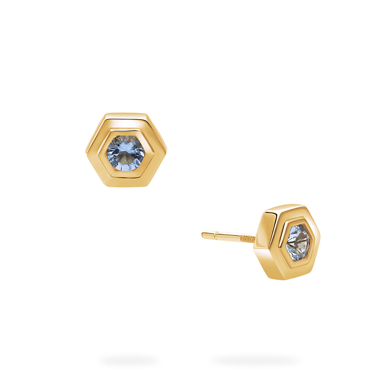 Birks Bee Chic Yellow Gold Birthstone Earrings, Aquamarine image number 0