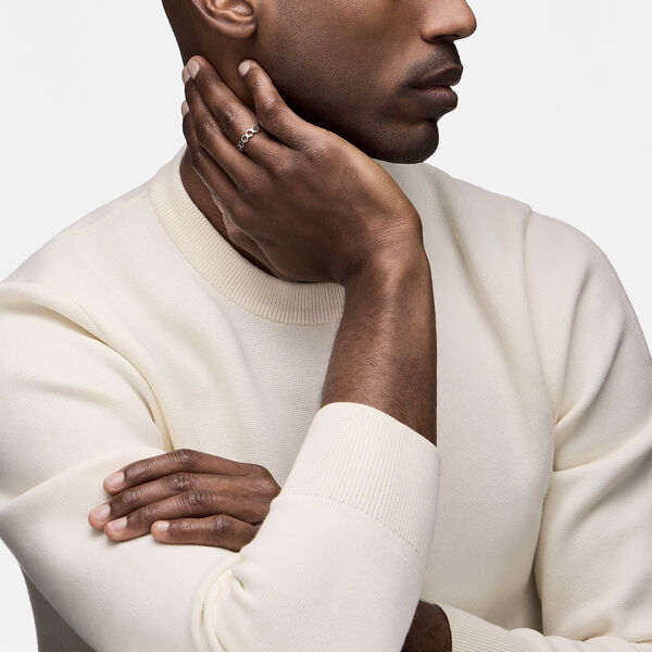 Silver Stackable Bee Chic Ring