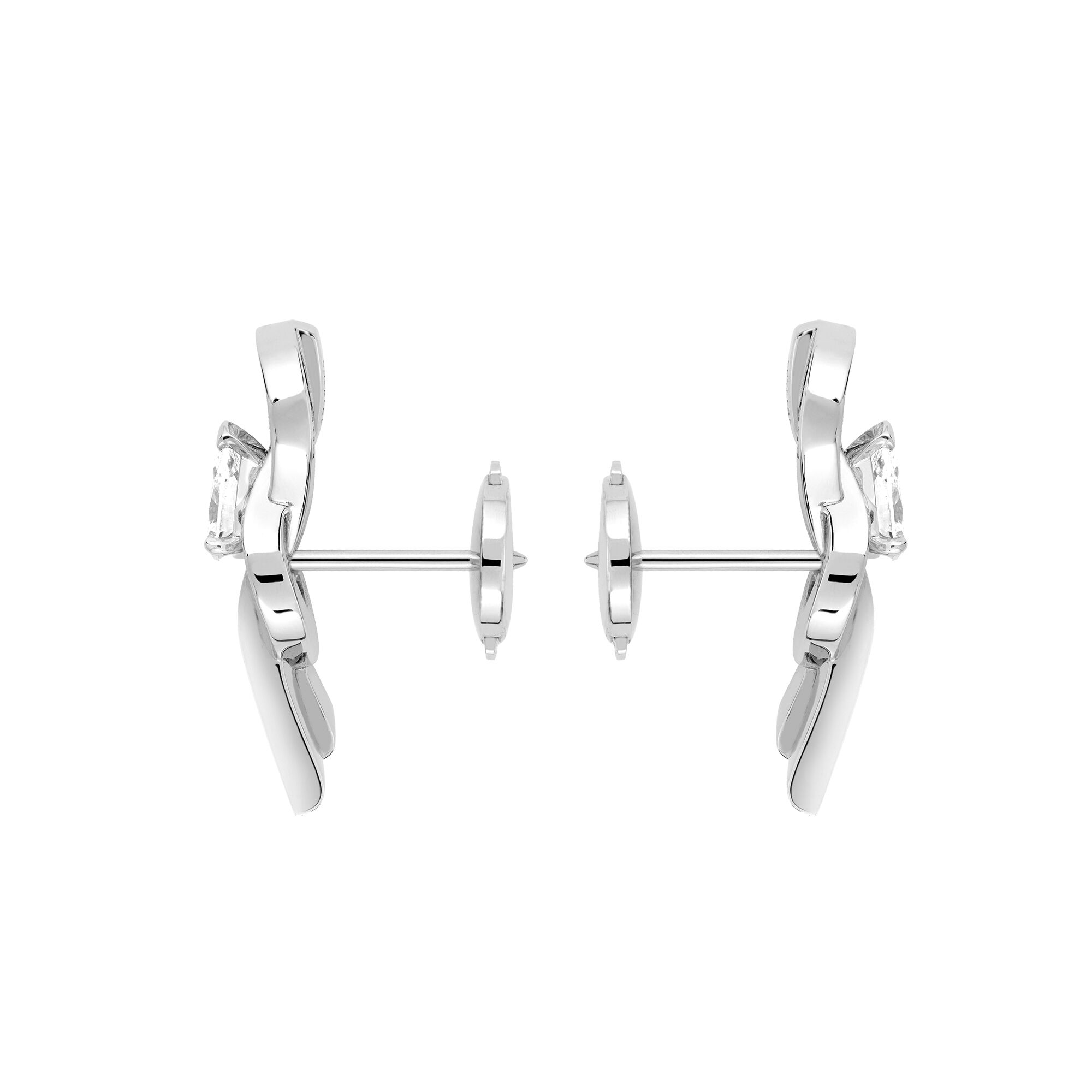 Chance Infinie Medium White Gold and Diamond Stud Earrings