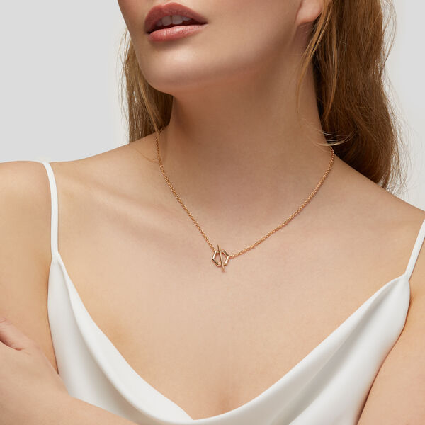 Yellow Gold Toggle Necklace