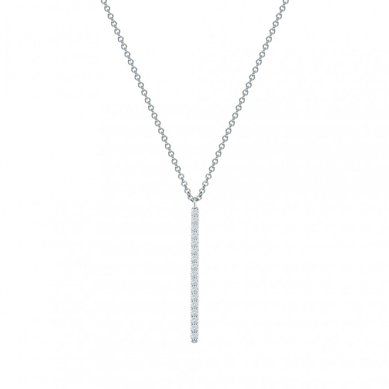 bijoux birks rosee du matin vertical diamond bar necklace image number 0