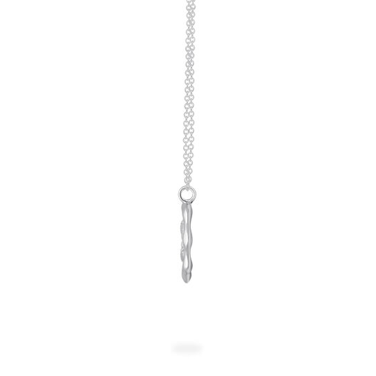 Pisces Zodiac Sign Silver Pendant Side image number 2