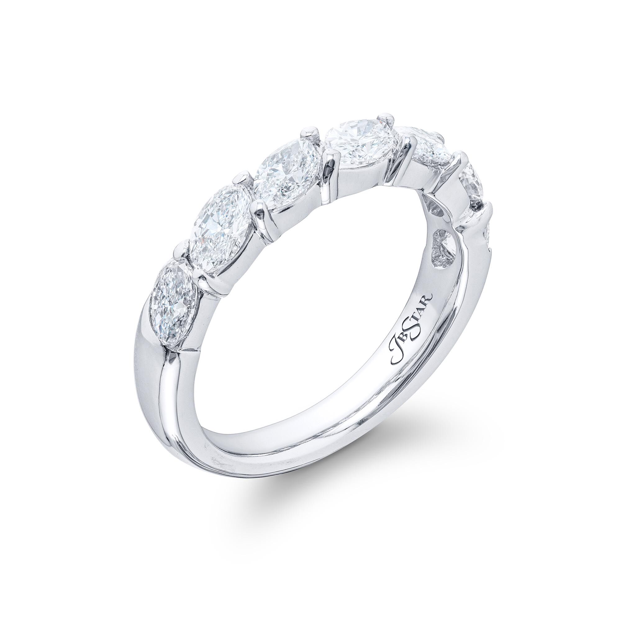 Marquise Cut Diamond Wedding Band JB Star 5318 005