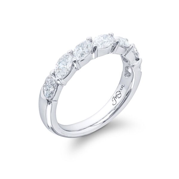 Marquise-Cut Diamond Wedding Band