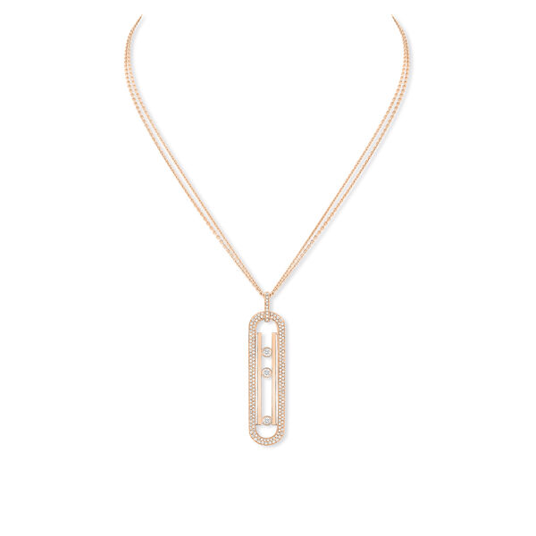 Move 10th Rose Gold and Diamond Pav&eacute; Necklace