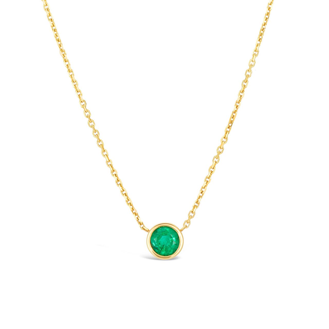 maison birks salon yellow gold and emerald pendant p12895e18kt front image number 0