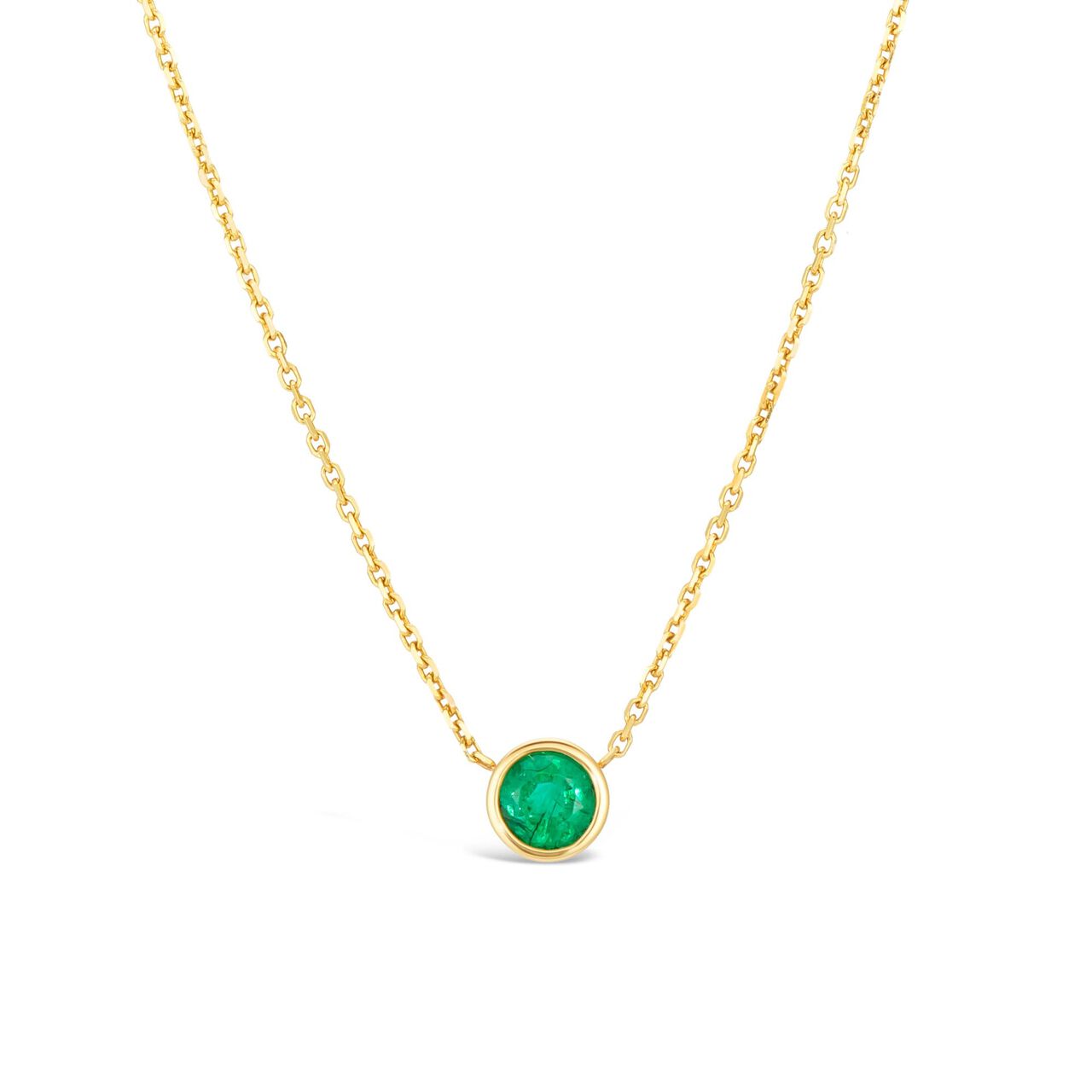 maison birks salon yellow gold and emerald pendant p12895e18kt front image number 0