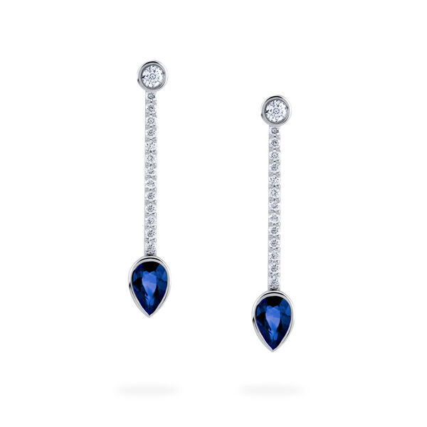 Diamond and Sapphire Versatile Drop Earrings