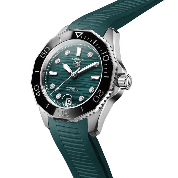 Aquaracer Lagoon Professional 300 36 mm automatique en acier inoxydable et diamants