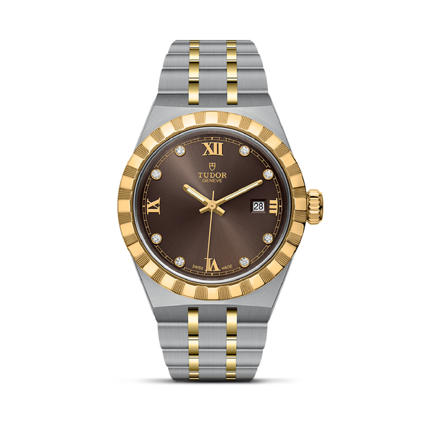 TUDOR Royal Automatic 28 mm Yellow Gold, Stainless Steel and Diamond