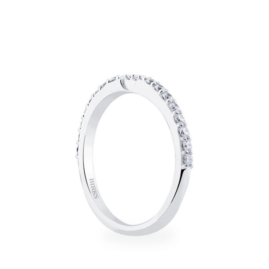 bijoux birks 1879 white gold and 0 26ct diamond wedding band image number 2