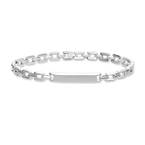 Sterling Silver Men's Bar Link Bracelet