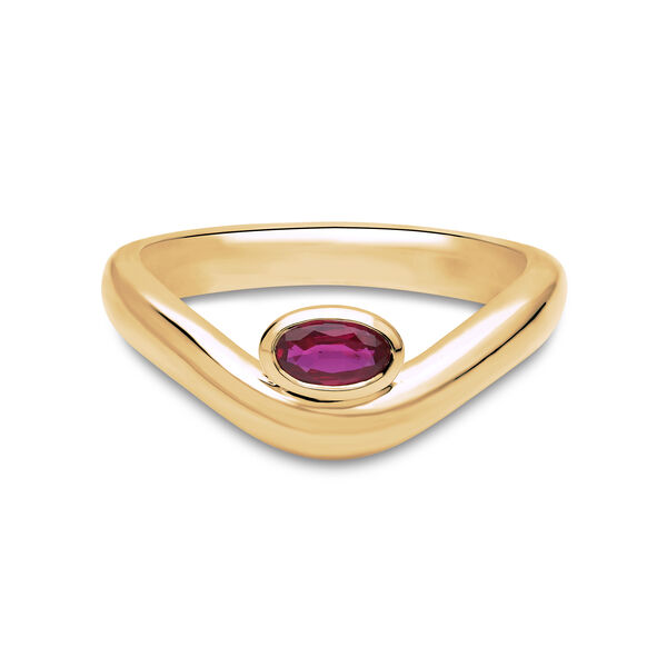 Yellow Gold Ruby Ring