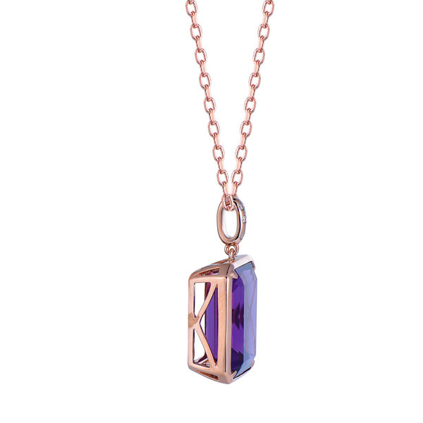 Pendentif Améthyste en Or Rose