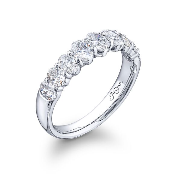 Oval-Cut Diamond Wedding Band