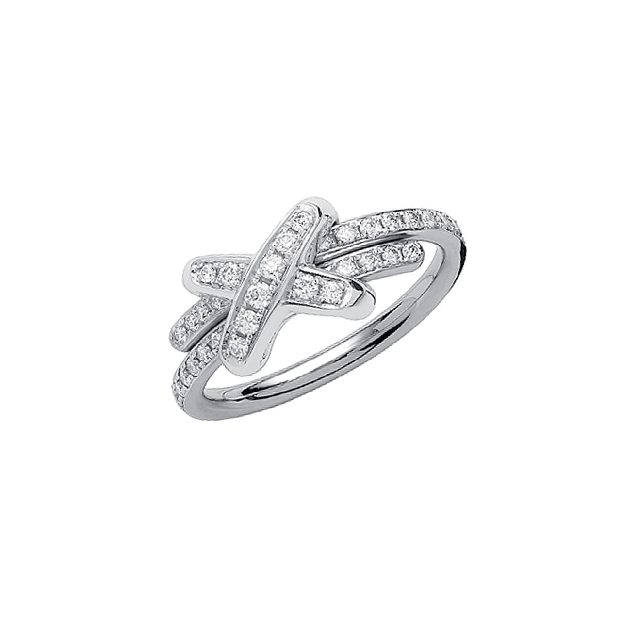 maison birks chaumet jeux de liens white gold diamond pave ring 081293 image number 0