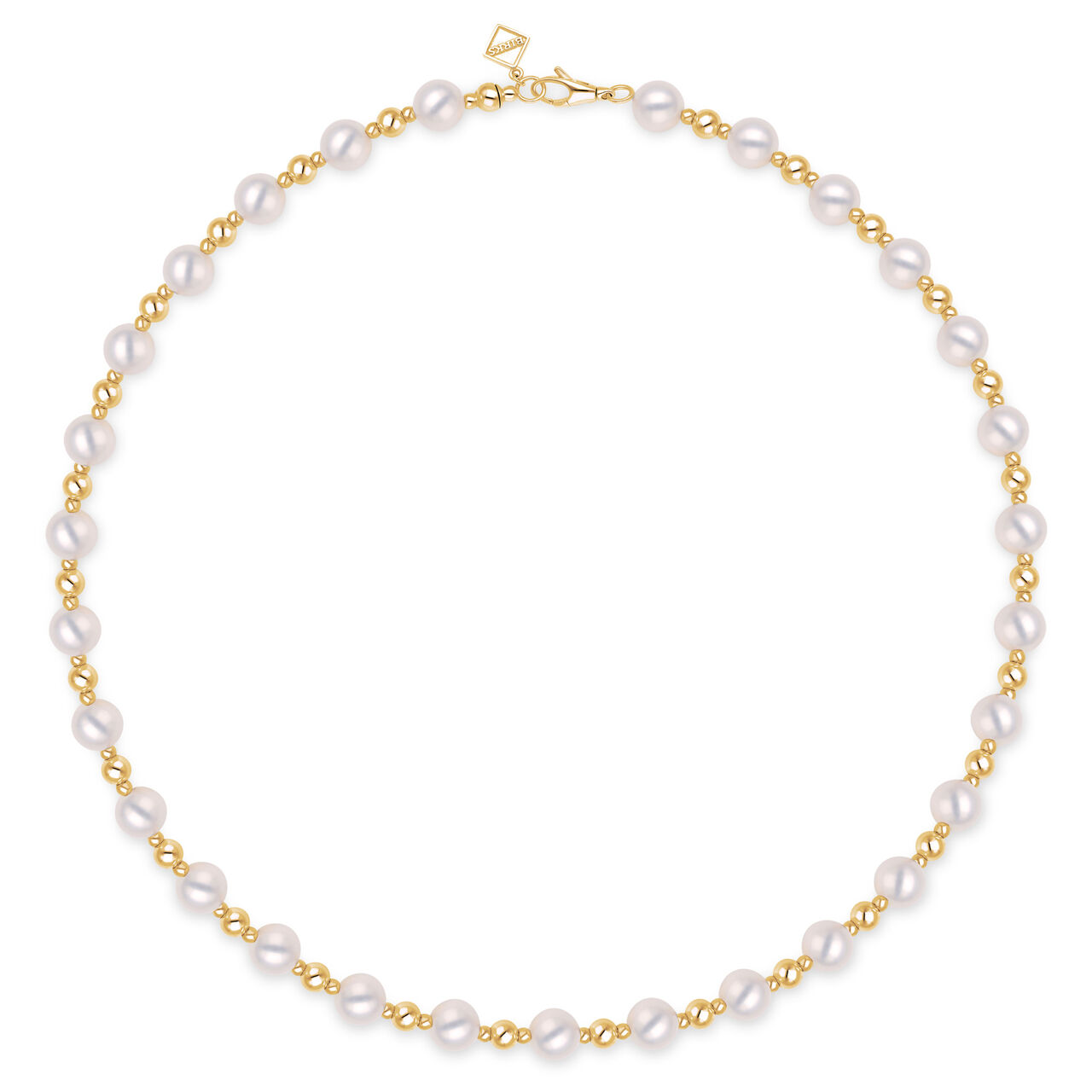 Birks Essentials Collier en or jaune avec perles d&rsquo;eau douce et billes d&rsquo;or image number 0