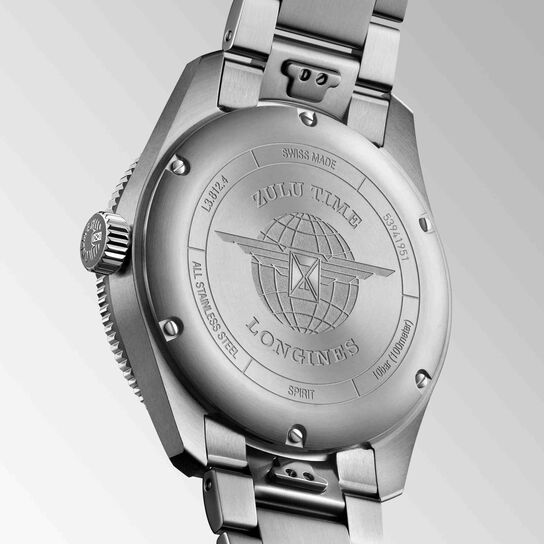 Longines Spirit Zulu Time Automatic GMT 42 mm Stainless Steel L3.812.4.63.6 Back image number 4